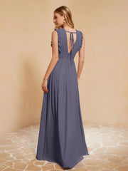 Maxi Robe Sans Manches avec Décolleté en V Plongeant Orageux