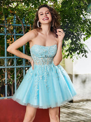 Robe Courte Sans Manches Avec Haut Transparent Sans Bretelles Spa