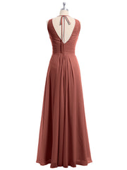 Illusion Col en Cœur Empire Mousseline Robe terracotta Grande Taille