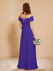 Robe Longue à Demi-Manches avec Fente Régence Grande Taille