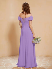 Robe Longue à Demi-Manches avec Fente Tahiti Grande Taille