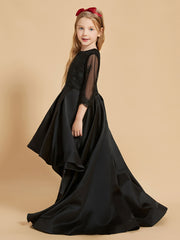 Robes de Fille Asymétriques Appliquées à Manches Longues