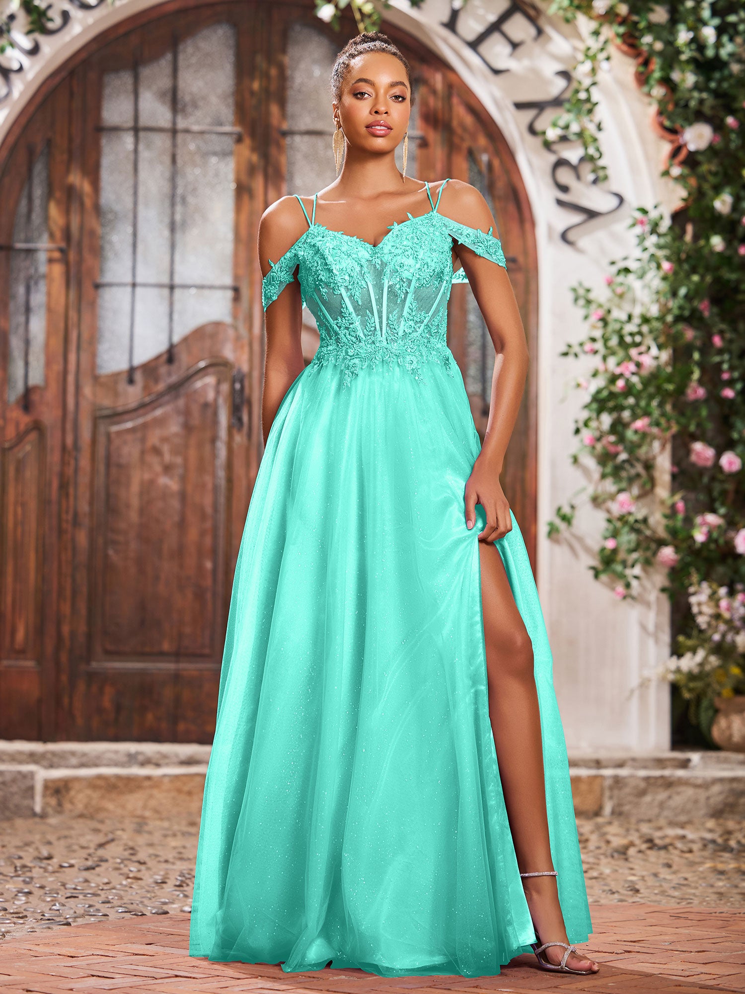 Robe Longue Femme - Elégante Robe en Mousseline de Soie Dentelle - Rose Rose - Prêt-à-Porter Robe Longue Femme - Elégante Robe en Mousseline de Soie Dentelle - Rose Rose - Prêt-à-Porter