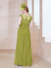 Robe en Mousseline Dentelle à Col Illusion Scoop Trèfle Grande Taille
