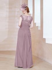 Robe en Mousseline Dentelle à Col Illusion Scoop Dusk Grande Taille