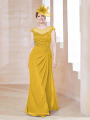 Robe en Mousseline Dentelle à Col Illusion Scoop Souci Grande Taille