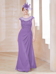 Robe en Mousseline Dentelle à Col Illusion Scoop Tahiti Grande Taille