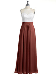 Mousseline Robes Longues Avec Dentelle Ivoire Corsage terracotta Grande Taille