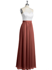 Mousseline Robes Longues Avec Dentelle Ivoire Corsage terracotta Grande Taille