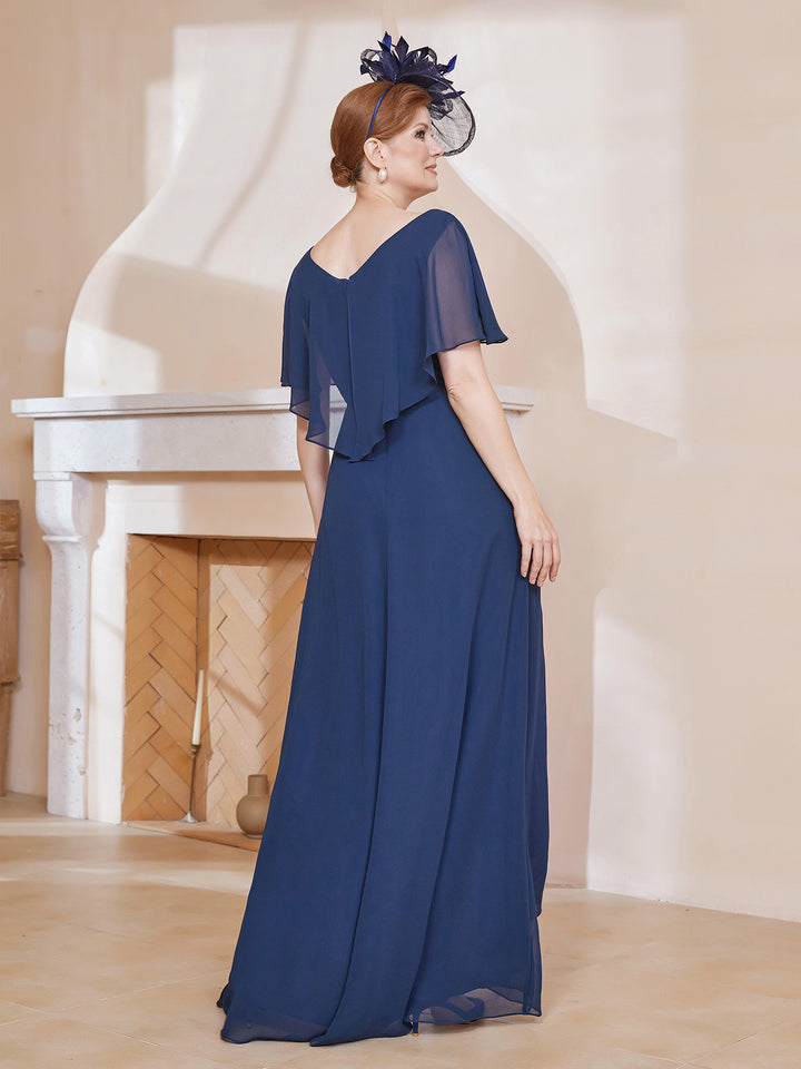 Robe Petit Col V Plissée