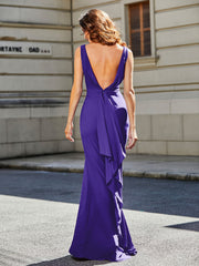 Robe de Soirée Sirène/Trompette avec Traîne Balayage en Jersey Régence