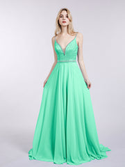 Bretelle Spaghetti Dentelle et Mousseline Robe Turquoise