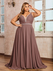 Bretelle Spaghetti Dentelle et Mousseline Robe Vintage Mauve