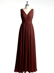 Col En V Mousseline Robes Avec Dentelle Dos terracotta Grande Taille