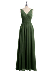 Dentelle Bretelles Longue Mousseline Robes Avec Nœud Ceinture Olive Verte Grande Taille