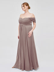 Robes Demoiselle d'honneure Hors de l'épaule Empire Dusk