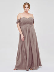 Robes Demoiselle d'honneure Hors de l'épaule Empire Dusk