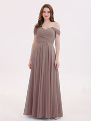 Robes Demoiselle d'honneure Hors de l'épaule Empire Dusk