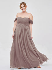 Robes Demoiselle d'honneure Hors de l'épaule Empire Dusk Grande Taille