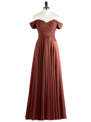 Robes Demoiselle d'honneure Hors de l'épaule Empire terracotta Grande Taille