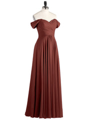 Robes Demoiselle d'honneure Hors de l'épaule Empire terracotta Grande Taille