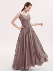 Empire Robe Demoiselle d'honneur avec Spaghetti Bretelle Dusk