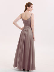 Empire Robe Demoiselle d'honneur avec Spaghetti Bretelle Dusk