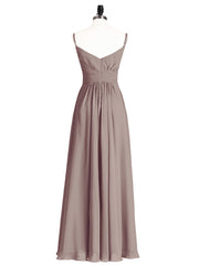 Empire Robe Demoiselle d'honneur avec Spaghetti Bretelle Dusk