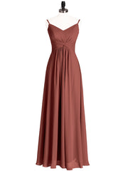 Empire Robe Demoiselle d'honneur avec Spaghetti Bretelle terracotta Grande Taille