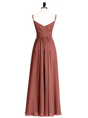 Empire Robe Demoiselle d'honneur avec Spaghetti Bretelle terracotta Grande Taille