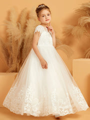 Robe de Fille Ball Gown Brodée avec Appliques
