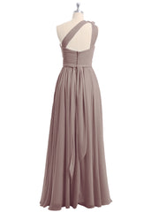 Une Épaule Florale Mousseline Robes Avec Poche Dusk