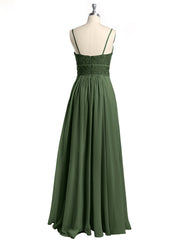 Spaghetti Bretelles Mousseline Et Dentelle Robes Olive Verte Grande Taille