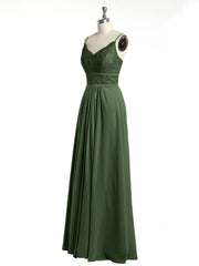 Spaghetti Bretelles Mousseline Et Dentelle Robes Olive Verte Grande Taille