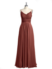 Spaghetti Bretelles Mousseline Et Dentelle Robes terracotta Grande Taille