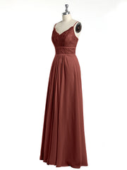 Spaghetti Bretelles Mousseline Et Dentelle Robes terracotta Grande Taille