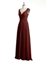 Dentelle Bretelles Col En V Mousseline Robes Avec Poches terracotta Grande Taille