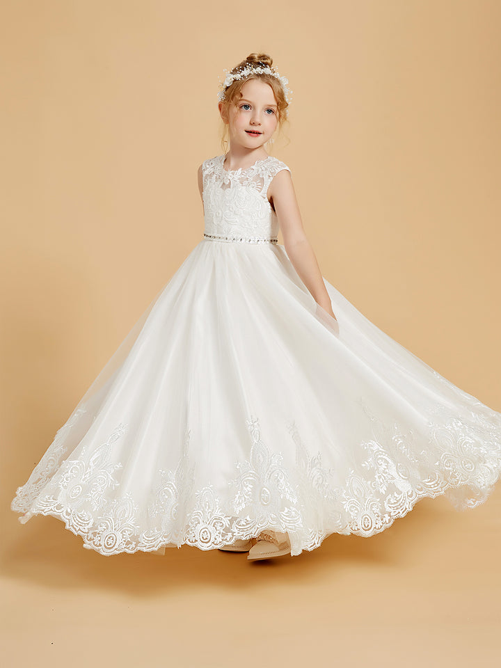 Robe D'Été Élégante Fille AIEOE Sans Manches Tulle Paillettes 3-14 Ans - Cérémonie Fête