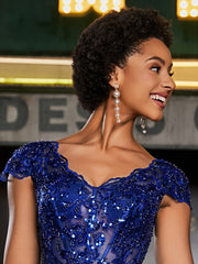 Boucles d'oreilles longues simples à franges de perles