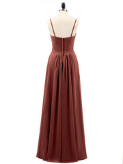 Mousseline Robe Demoiselle d'honneures avec Jupe Cascade terracotta Grande Taille