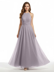 Illusion Col Croisé Taille Tulle Robes Dusk