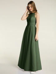 Illusion Col Croisé Taille Tulle Robes Olive Verte Grande Taille
