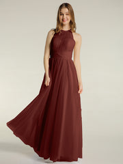 Illusion Col Croisé Taille Tulle Robes terracotta Grande Taille