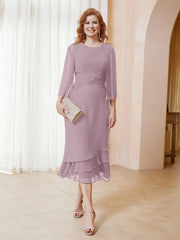 Robe en Mousseline Longueur de Mollet avec Veste Dusk