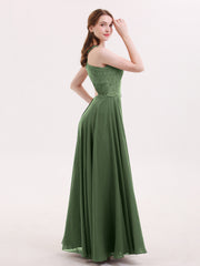 Dentelle et Mousseline Licou Robe avec Dos Nu Olive Verte Grande Taille