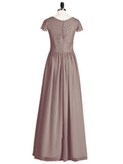 Robes Demoiselle d'honneure Longues avec Mancheron Dusk