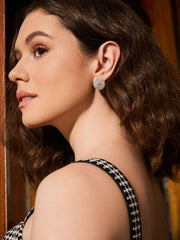 Robe Courte Fourreau Carrée Sans Manches Een Tricot Pied-De-Poule