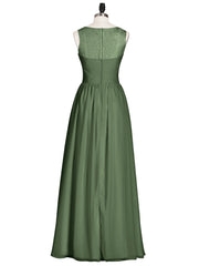 Longueur de Genou Robe Demoiselle d'honneur Courte avec Col en V Olive Verte