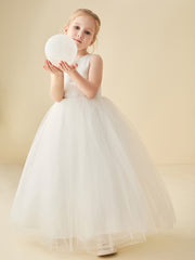 Robe de Demoiselle d'Honneur en Forme de Robe de Bal avec Lacets sans Manches
