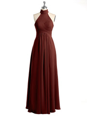 Illison Col Haut Croisé Poitrine Mousseline Robes terracotta Grande Taille